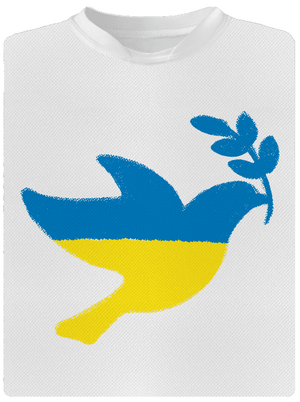 Ukrajina - Holubice obrys pánské sportovní tričko White