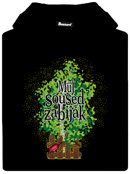 Můj soused zabiják pánská mikina klokanka Black