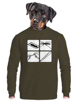 Joint unisex mikina bez kapuce Urban Khaki