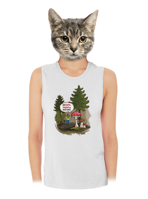 Bacha houbař dámské tílko volné White