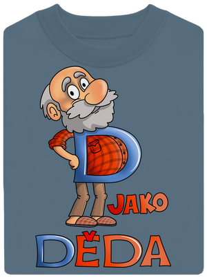 D jako děda unisex mikina bez kapuce Nordic Blue