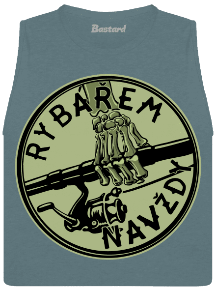 Rybářem navždy  dámské tílko volné Heather Deep Teal