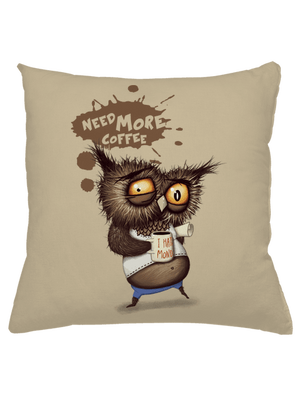 Potřebuju víc kafe polštář Beige