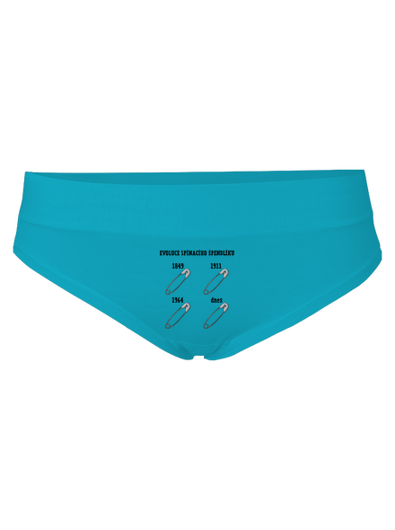 Evoluce spínacího špendlíku dámské kalhotky Turquoise