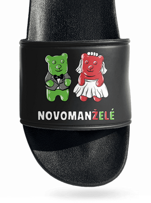 Novomanželé z želé pantofle Black