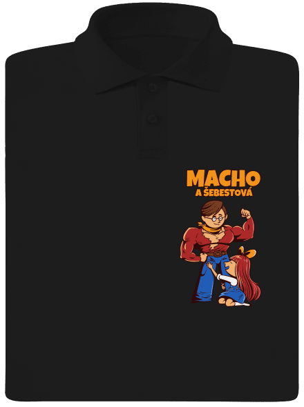 Macho a Šebestová pánská polokošile Black
