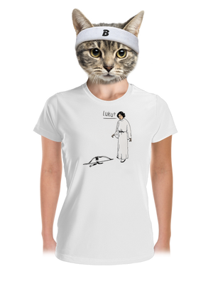 Luke a Leia dámské sportovní tričko White