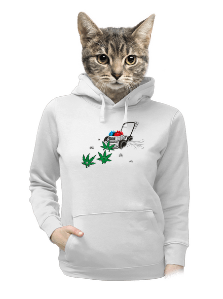 Ganja krize dámská mikina klokanka White