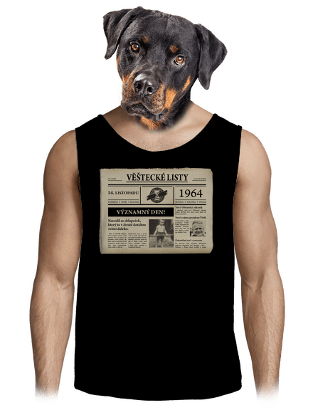 Věštecké listy pánské tílko Black