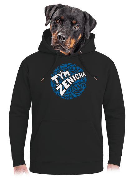 Tým ženicha unisex mikina premium Dark Black