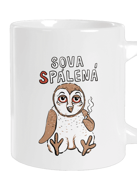 Sova Pálená velký hrnek White
