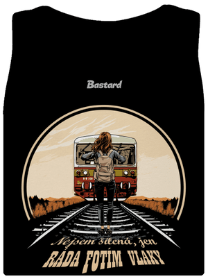 Fotím vlaky dámské tílko klasické Black