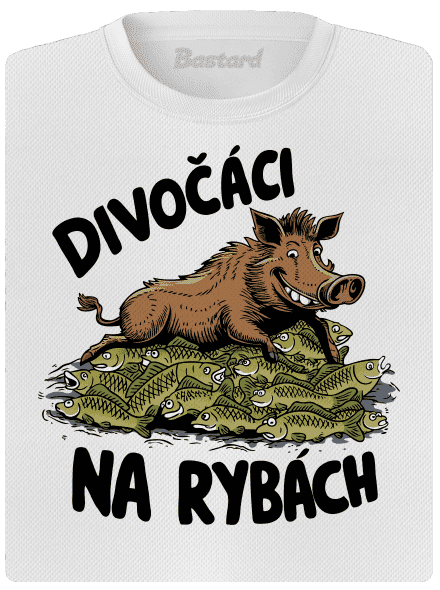 Divočáci na rybách dámské sportovní tričko White