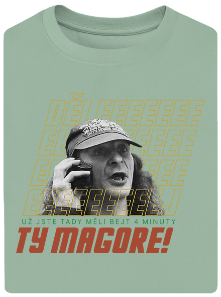 B18: Jiří Kára unisex tričko oversized Sage