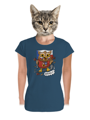 Houkej dámské tričko premium Petrol Blue