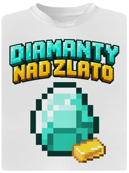 Diamanty nad zlato dětské sportovní tričko White