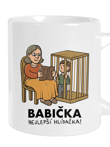 Babička hlídačka velký hrnek White