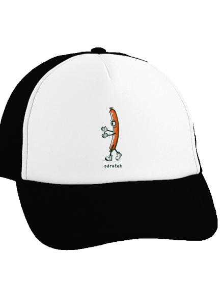 Páreček kšiltovka truckerka Black cap