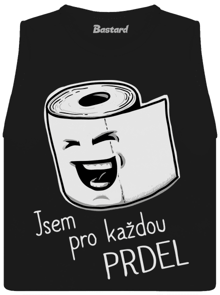 Prdel dámské tílko volné Black