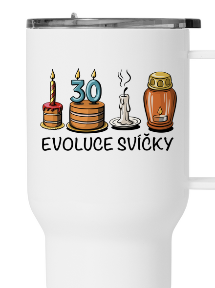 Evoluce svíčky termohrnek White