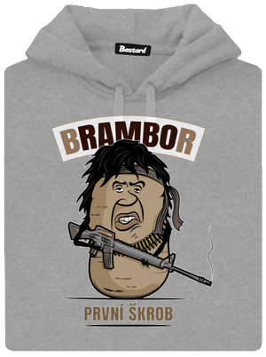 Brambor pánská mikina klokanka Light Melange