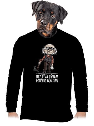Neklidný bez piva pánské dlouhý rukáv Black