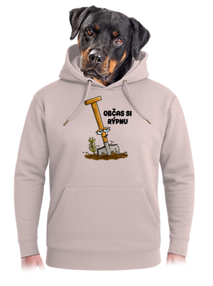 Občas si rýpnu unisex mikina premium Rose Chalk