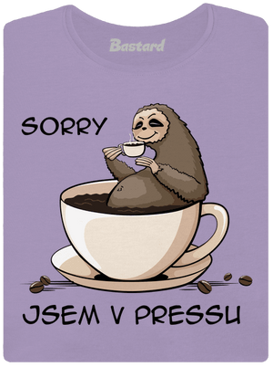 V pressu dámské tričko s lemem Lavender