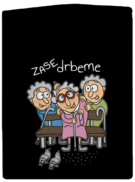 Zase drbeme pánská mikina na zip Black