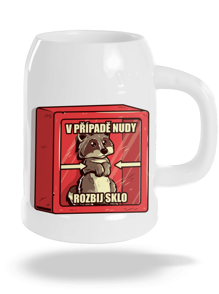 Medvídek mýval půllitr White