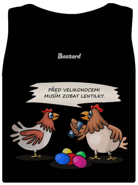 Slepice před Velikonocemi dámské tílko klasické Black