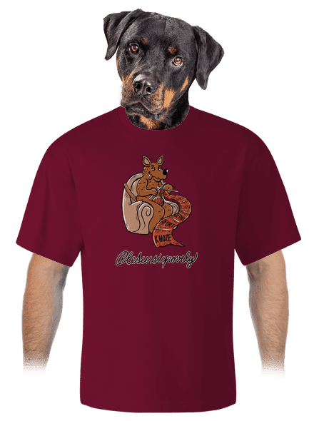 Pletu si povely unisex tričko oversized Garnet