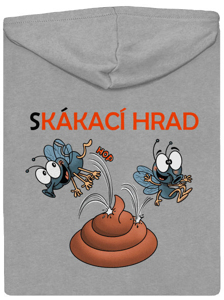 Skákací hrad pánská mikina na zip Light Melange