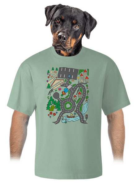 Silnice unisex tričko oversized Sage