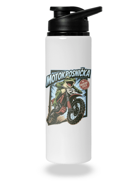 Motokrosnička lahev na vodu White