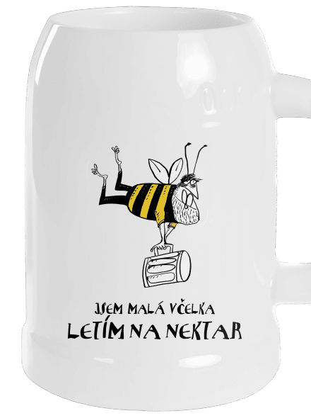 Malá včelka půllitr White