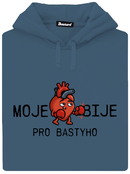 Moje srdce bije dámská mikina klokanka Denim