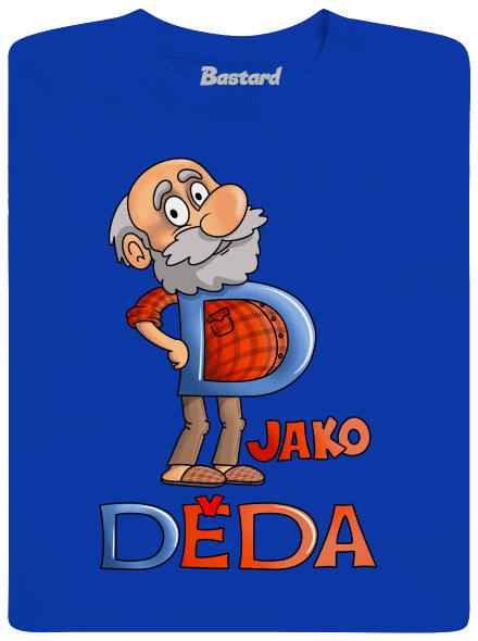 D jako děda pánské dlouhý rukáv Royal Blue