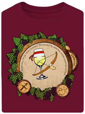 Vinný horoskop: Střelec unisex tričko oversized Garnet