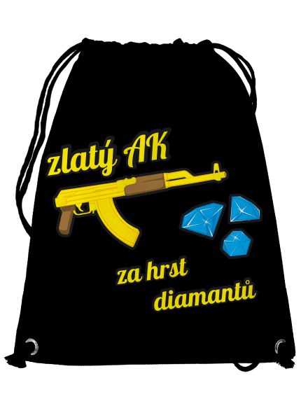 Zlatý AK vak Black