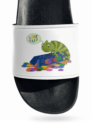 Zmatený chameleon pantofle White