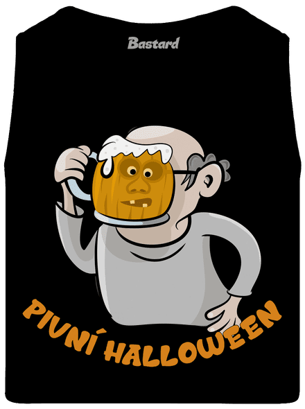 Pivní Halloween pánské tílko Black