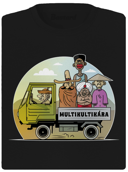 Multikultikára dámské sportovní tričko Black