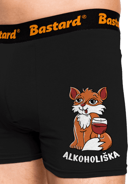 Vínová Alkoholiška boxerky Black