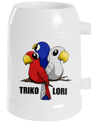 Trikolori půllitr White