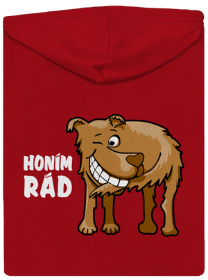 Honím rád pánská mikina na zip Red
