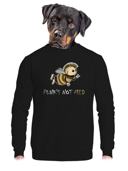 Punks Not Med unisex mikina bez kapuce Black