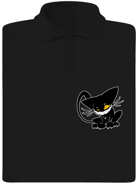 Evil cat pánská polokošile Black