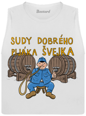 Sudy dobrého pijáka Švejka dámské tílko volné White