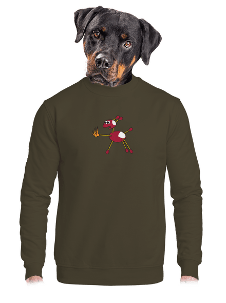 Kaštany unisex mikina bez kapuce Urban Khaki
